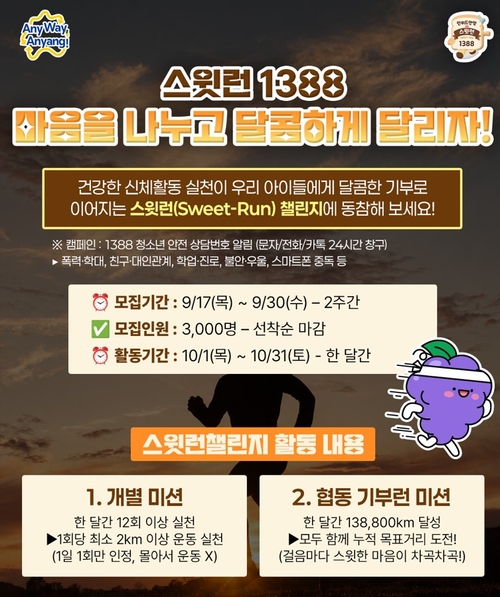 안양시 스윗런 1388 카드뉴스