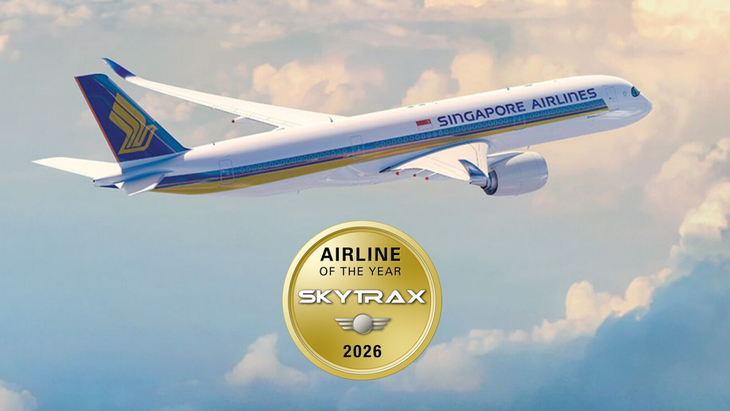스카이트랙스 주관 2026년 세계 최고 항공사(World's Best Airline)' 왕좌에 오른 싱가포르항공. 사진=싱가포르항공