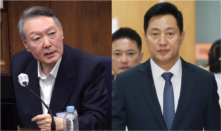 윤석열 전 대통령, 오세훈 서울시장. ⓒ연합뉴스