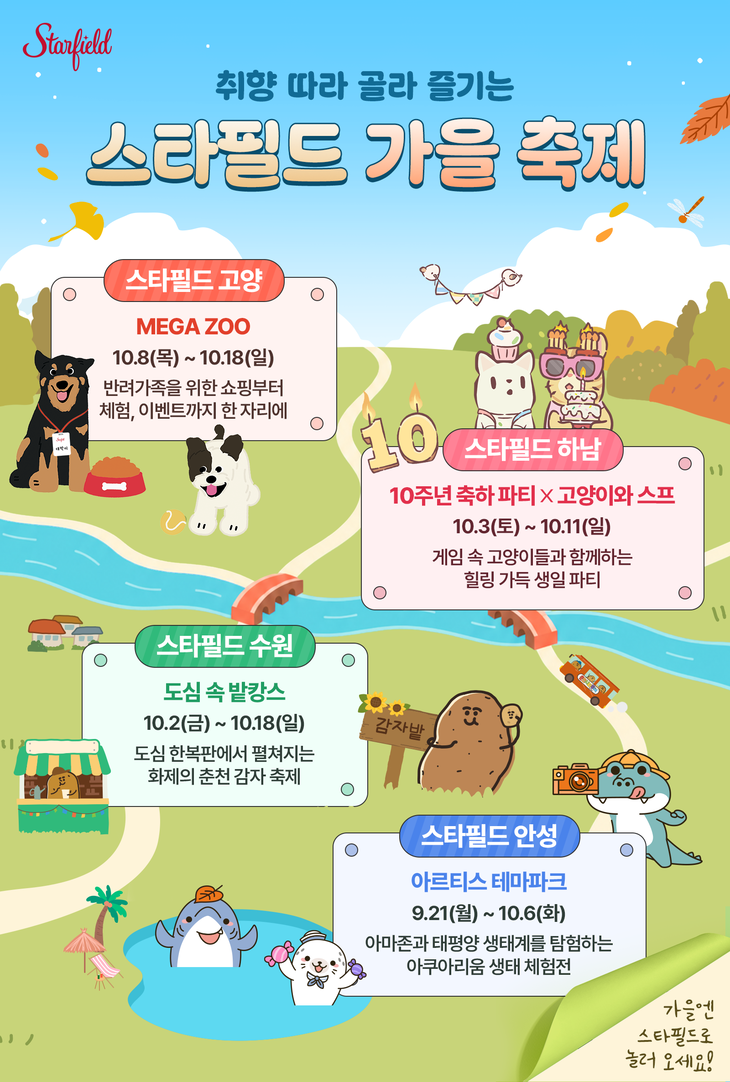 신세계프라퍼티 스타필드, 하남·수원·고양·안성서 가을 축제