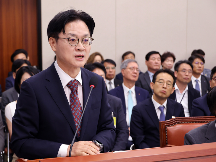산자위 업무 보고 하는 김정관 산업통상부 장관