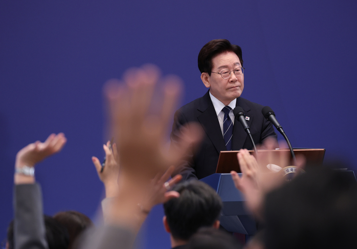 질문받는 이재명 대통령