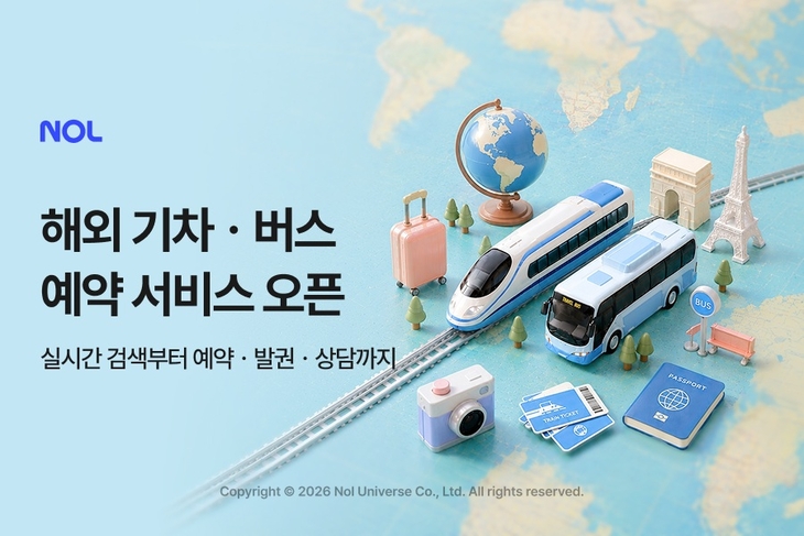 놀유니버스 NOL, 해외 철도·버스 예약 서비스 개시