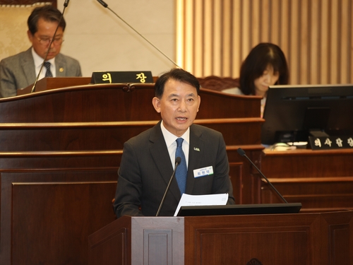 최현덕 남양주시장 7일 남양주시의회 임시회에서 2026년도 제2회 추가경정예산안 주요 내용 설명