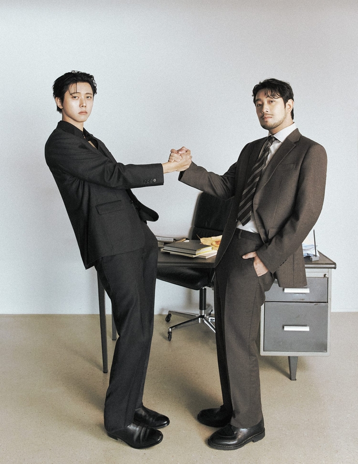 신성통상 지오지아, 주우재·침착맨과 협업…직장인 패션 화보 공개