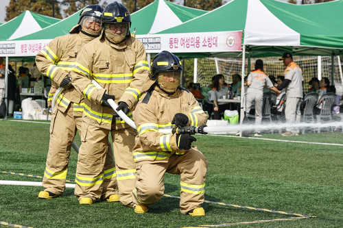 정명근 화성특례시장, 2026 의용소방대 소방기술경연대회 격려