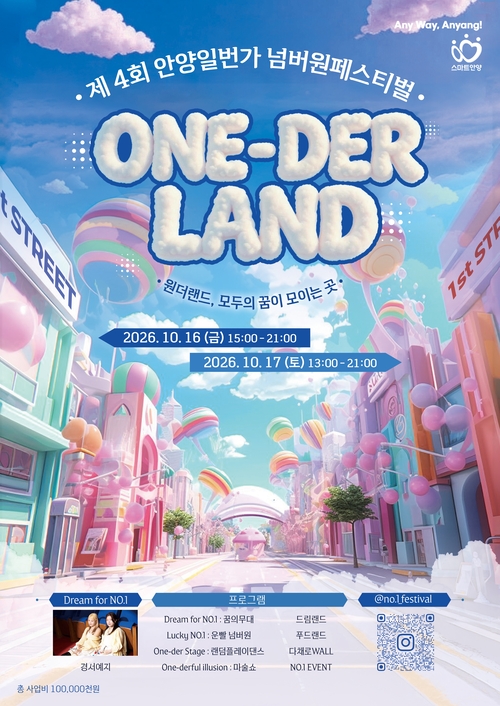 2026년 제4회 안양1번가 넘버원 페스티벌 포스터