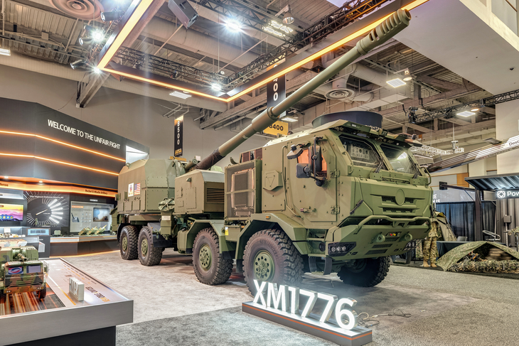 미국 육군으로부터 'XM1776'이라는 제식 명칭을 받은 K-9 차륜형 자주포. 사진=한화에어로스페이스