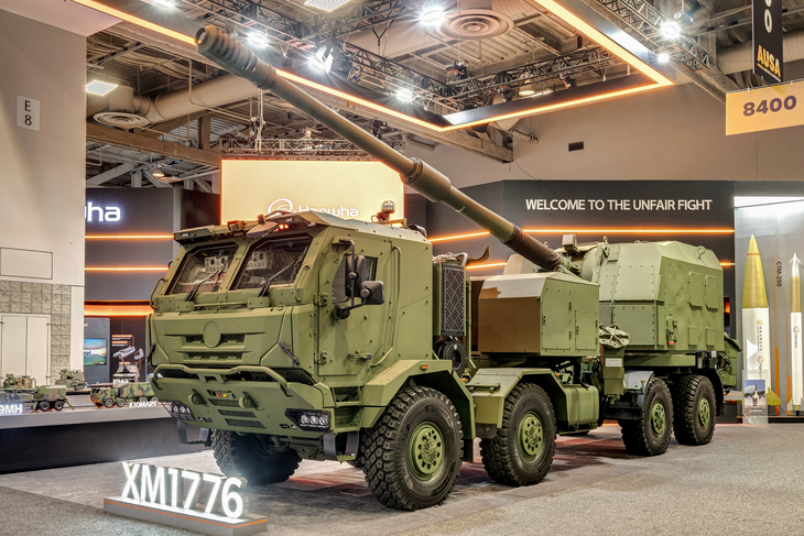 미국 육군으로부터 'XM1776'이라는 제식 명칭을 받은 K-9 차륜형 자주포. 사진=한화에어로스페이스