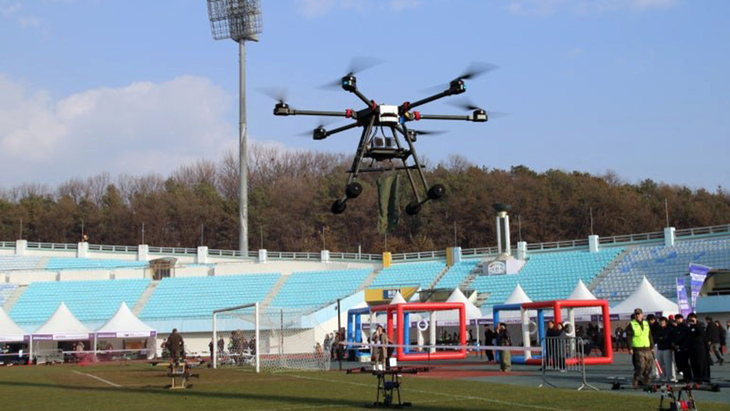 '2026 이천 첨단드론대전'을 앞두고 공개된 드론 비행 시연 모습. 제공=이천시