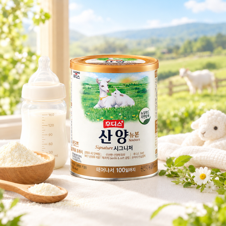 일동후디스가 출생 후 100일까지 신생아를 위한 분유 '후디스산양 뉴본 시그니처'를 출시했다.