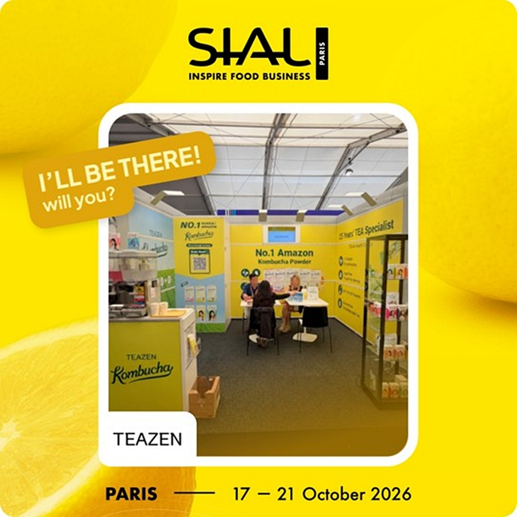 티젠이 프랑스 파리 식품 박람회 'SIAL Paris 2026'에 부스를 차리고 콤부차 16종을 선보였다.