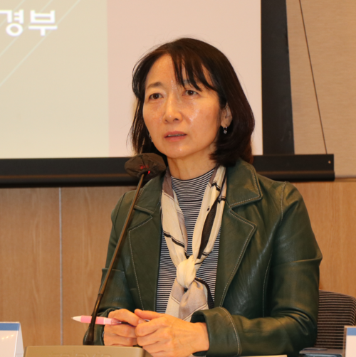 남정님 한국철강협회 실장이 패널토론에서 발언하고 있다. 사진= 유병욱 기자