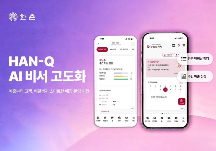 한촌설렁탕, 점주 전용 앱 '한큐' AI 비서 기능 강화