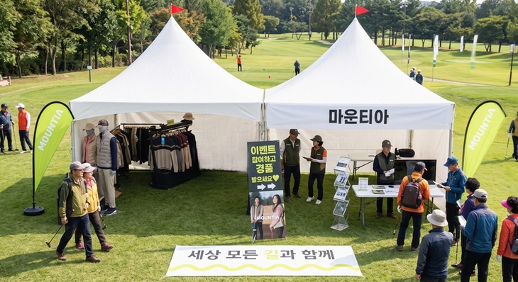 마운티아, 전국파크골프대회 후원…겨울 의류 제공
