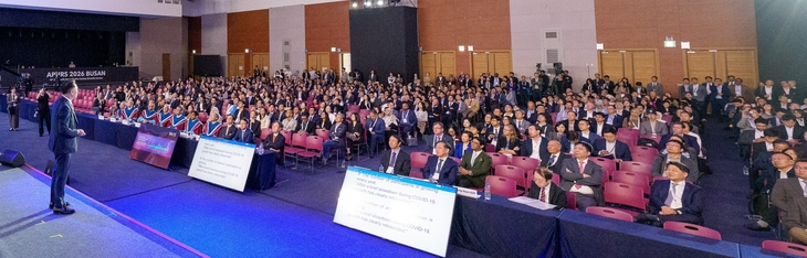 21~24일 부산에서 열린 제19차 아시아·태평양부정맥학회 국제학술대회(APHRS 2026 Busan) 개막식 전경. 사진=대한부정맥학회
