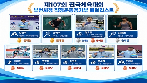 2026년 제107회 전국체육대회에서 부천시청 직장운동경기부 메달리스트