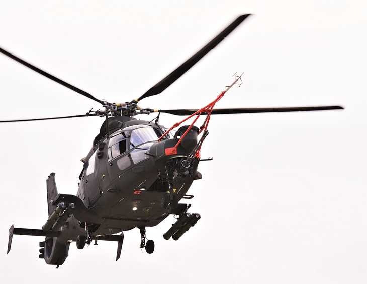 시험 비행 중인 소형 무장 헬리콥터(LAH, Light Armed Helicopter) '미르온'. 사진=KAI