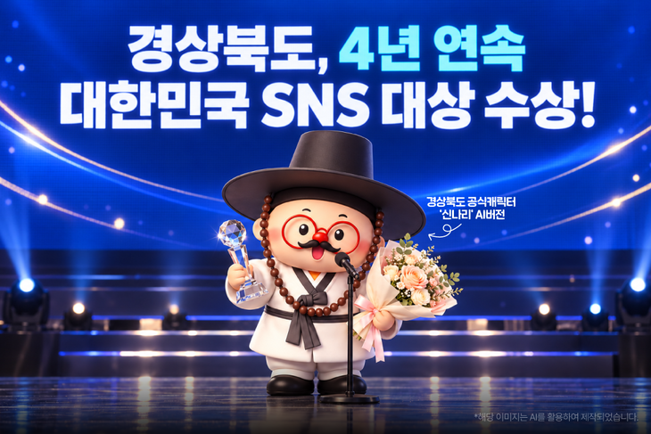 경북도, 대한민국 SNS 대상 4년 연속 수상…디지털 홍보 경쟁력 입증