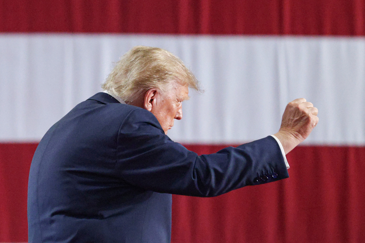 US-PRESIDENT-TRUMP-HOLDS-MIDTERM-RALLY-IN-SYRACUSE,-NY