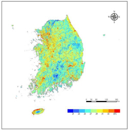 여름철 지표온도지도 공개…지자체 폭염저감 대책에 도움