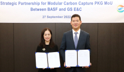 GS건설, 바스프(BASF)와 손잡고 탄소포집장치 표준 모듈화 나선다