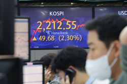 [종합주가지수] 2.3% ‘쑥’ 오른 코스피 2200 탈환…카카오·셀트리온 등 주가↑