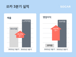 쏘카, 올 3분기 역대 최고 실적…"창사 이래 첫 연간 영업익 흑자 ‘확신’"