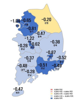 서울 주간 아파트값 29주 연속 하락…월간 낙폭도 19년만에 최대