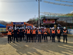 계룡건설, 현장 무재해 응원 간식차 행사 진행