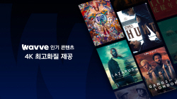 웨이브, 주요 영화 및 해외시리즈 4K 서비스 지원