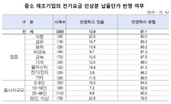 中企 95% "산업용 전기요금 인상 큰 부담"