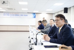 김성태 IBK기업은행장, 취임 후 첫 중소기업 현장간담회
