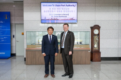 주부산 美영사 일행 울산항만공사 방문