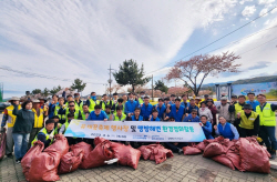 삼척화력봉사단, 삼척 맹방유채꽃축제 맞이 환경정화활동 나서