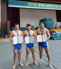 양평군청 씨름선수단, 증평인삼배 ‘싹쓸이’