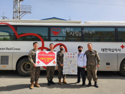 36사단 방공중대, 사랑의 헌혈증서 100장 기증