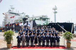한국엘엔지벙커링, LNG 벙커링 전용선 ‘블루 웨일’ 명명식