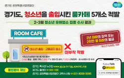 경기도 특사경, 미성년자인 중고생들을 입장 시킨 불법 룸카페 5개소 적발