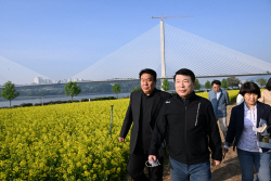 백경현 구리시장 구리유채꽃 한강예술제 로드체킹
