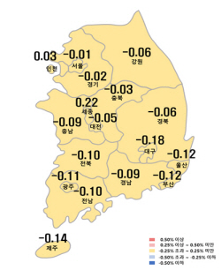 서울 아파트값 상승 전환 눈앞…1년여 만에 최저 낙폭