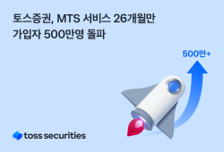 토스증권, MTS 서비스 개시 26개월 만에 가입자 500만명...전체 투자 인구의 약 35%