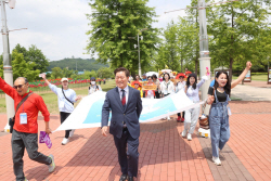 광명시민 도라산 열차기행 진행…남북평화철도 재개