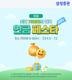삼성증권, 연금 페스타 시즌2 이벤트 진행...최대 73만원 혜택