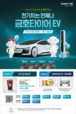 금호타이어, 전기차용 타이어 구매 고객 프로모션 실시