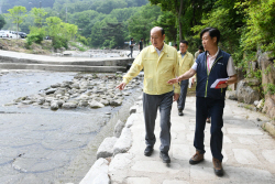 동두천시장 ‘우기철 대비’ 탑동-쇠목계곡 현장행정