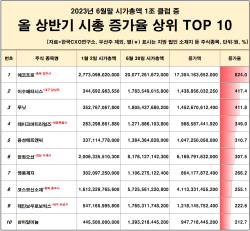 "삼성전자의 힘" 韓 기업 시총 상반기 370조↑