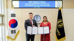 사이버한국외대, 인도 자와할랄 네루대학교와 MOU 체결