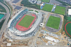 목포종합경기장 건립공사 늦춰져···"장마 안끝났다"