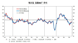 제조업 체감경기 5개월 만에 하락…대기업·내수기업↓